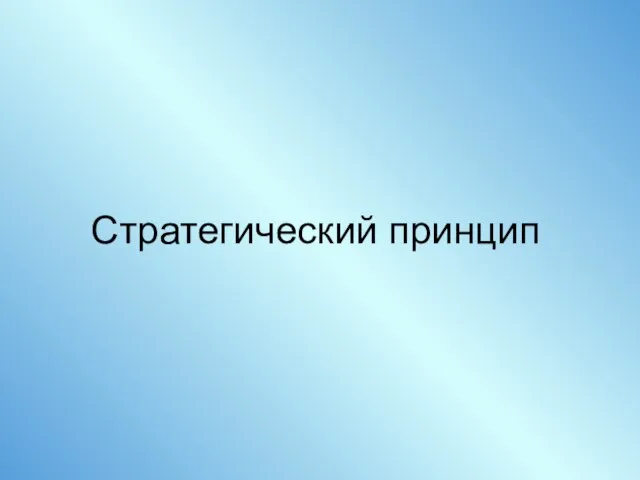 Стратегический принцип