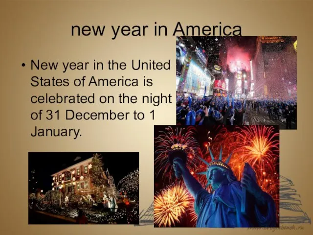 new year in America New year in the United States of
