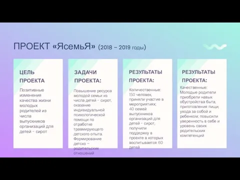 ПРОЕКТ «ЯсемьЯ» (2018 – 2019 годы)