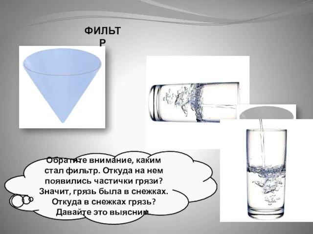 ФИЛЬТР Обратите внимание, каким стал фильтр. Откуда на нем появились частички