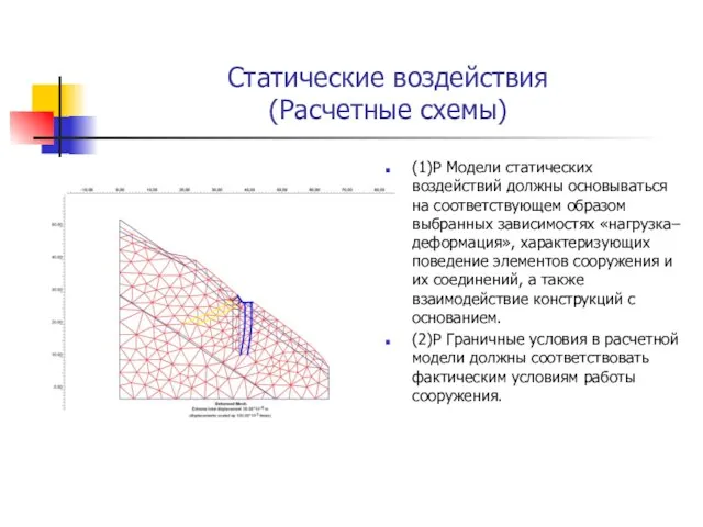 Статические воздействия (Расчетные схемы) (1)P Модели статических воздействий должны основываться на