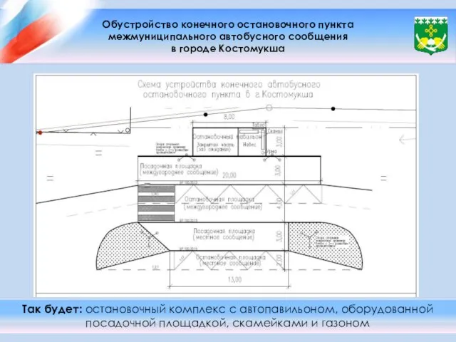 Обустройство конечного остановочного пункта межмуниципального автобусного сообщения в городе Костомукша Так