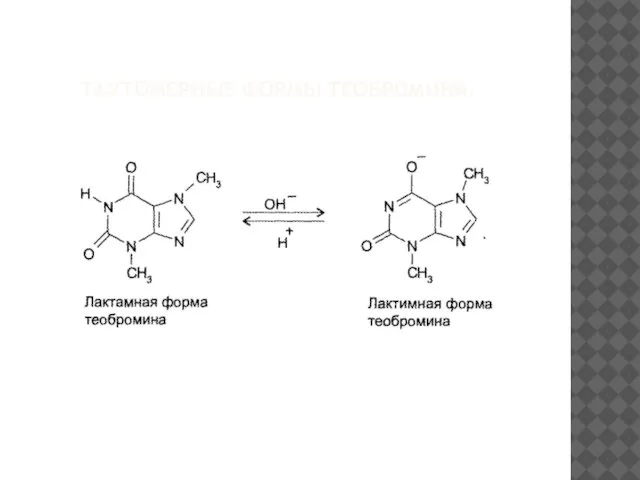 ТАУТОМЕРНЫЕ ФОРМЫ ТЕОБРОМИНА.