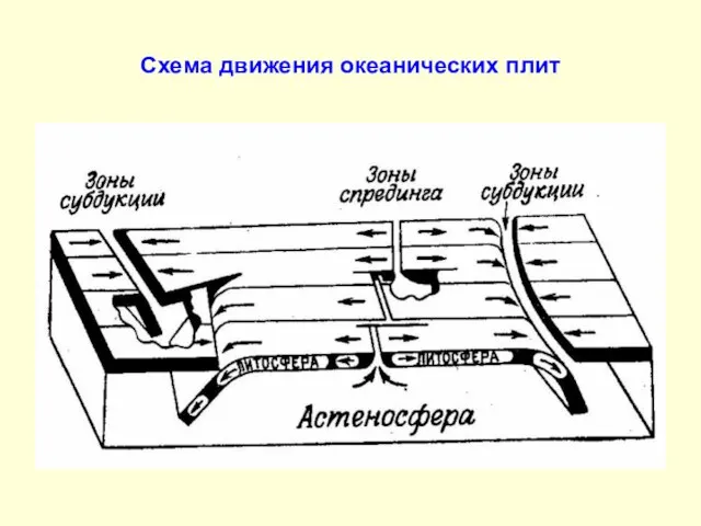 Схема движения океанических плит