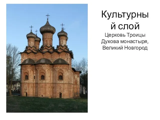 Культурный слой Церковь Троицы Духова монастыря, Великий Новгород