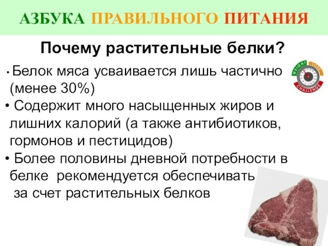 Белок мяса усваивается лишь частично(менее 30%) Содержит много насыщенных жиров и