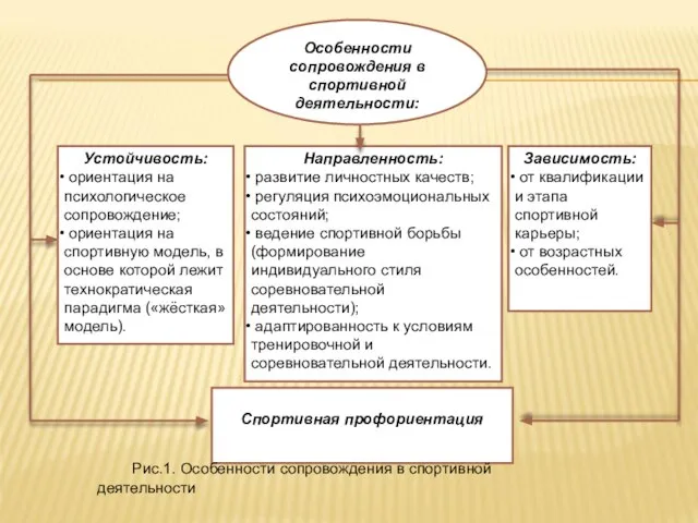 Устойчивость: ориентация на психологическое сопровождение; ориентация на спортивную модель, в основе