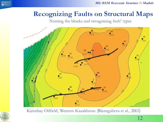 Recognizing Faults on Structural Maps Naming the blocks and recognizing fault’