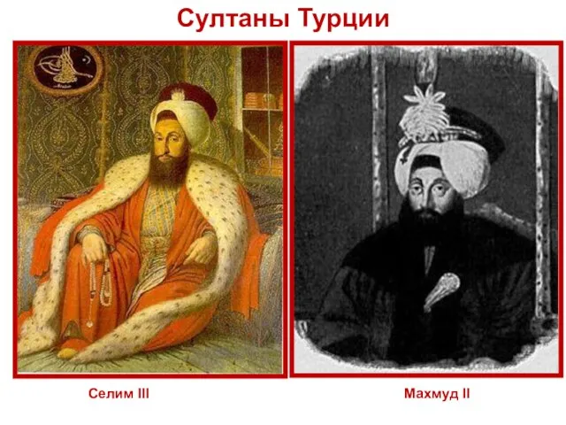 Султаны Турции Селим III Махмуд II