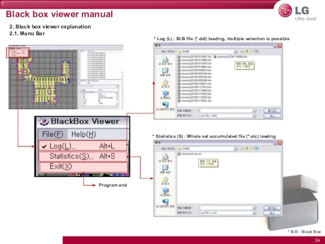 Black box viewer manual * Log (L) : B/.B file (*.ddl)