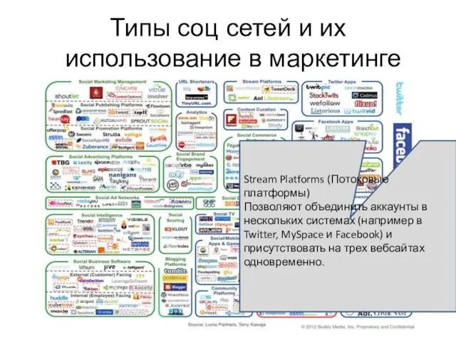 Типы соц сетей и их использование в маркетинге Stream Platforms (Потоковые