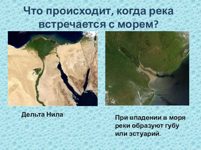 Что происходит, когда река встречается с морем? Дельта Нила При впадении