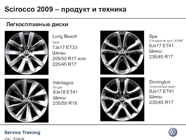 06.2008 Легкосплавные диски Long Beach База 7Jx17 ET33 Шины: 205/50 R17