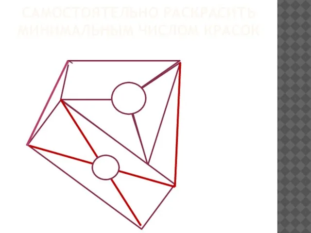 САМОСТОЯТЕЛЬНО РАСКРАСИТЬ МИНИМАЛЬНЫМ ЧИСЛОМ КРАСОК