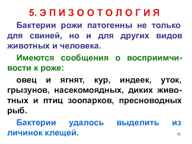 5. Э П И З О О Т О Л О