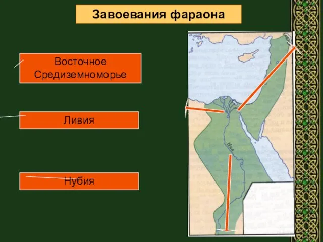 Завоевания фараона Восточное Средиземноморье Ливия Нубия