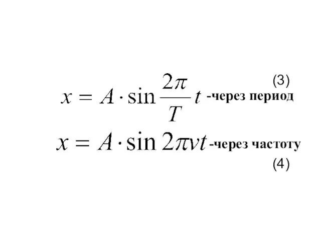 (3) -через период -через частоту (4)