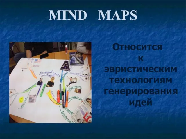 MIND MAPS Относится к эвристическим технологиям генерирования идей