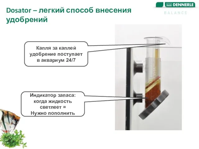 / / Dosator – легкий способ внесения удобрений Индикатор запаса: когда