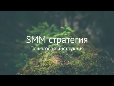 SMM стратегия Пошаговая инструкция