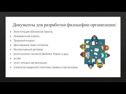 Конституция (Основной Закон), Гражданский кодекс, Трудовой кодекс, Декларация прав человека, Коллективный