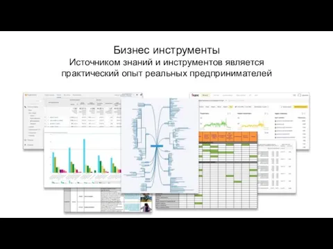 Бизнес инструменты Источником знаний и инструментов является практический опыт реальных предпринимателей