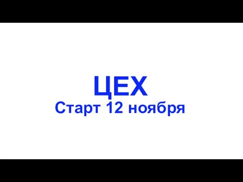 ЦЕХ Старт 12 ноября