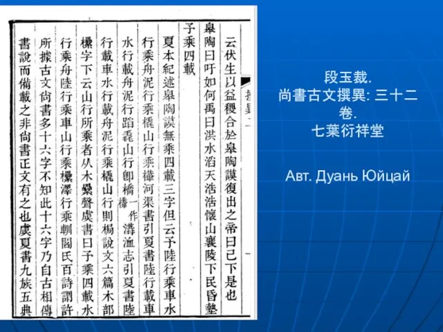 段玉裁. 尚書古文撰異: 三十二卷. 七葉衍祥堂 Авт. Дуань Юйцай