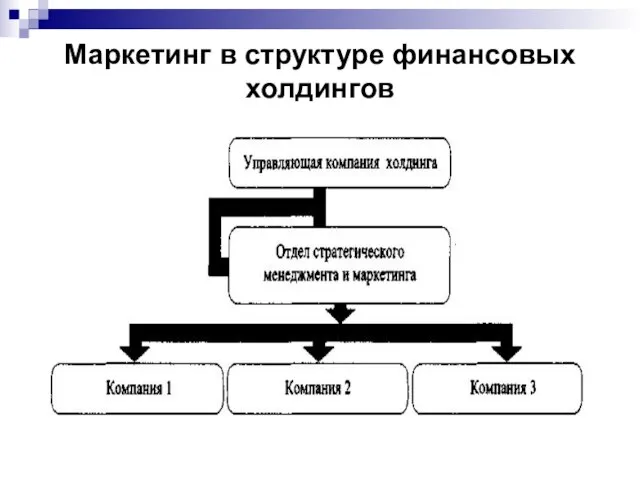 Маркетинг в структуре финансовых холдингов