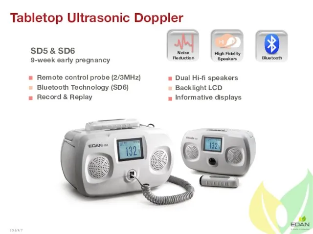 Tabletop Ultrasonic Doppler SD5 & SD6 9-week early pregnancy Remote control