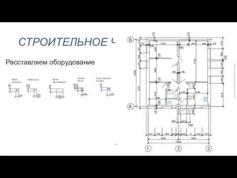 СТРОИТЕЛЬНОЕ ЧЕРЧЕНИЕ Расставляем оборудование