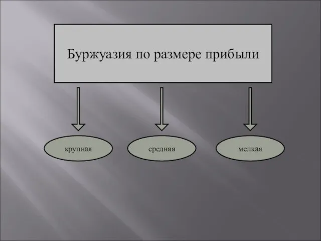 Буржуазия по размере прибыли крупная средняя мелкая