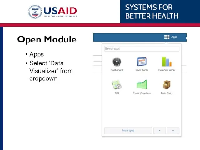 Open Module Apps Select ‘Data Visualizer’ from dropdown