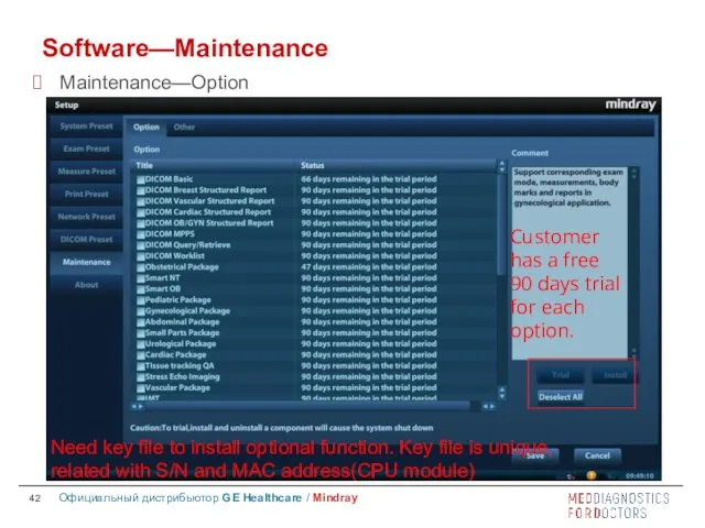 Software—Maintenance Maintenance—Option