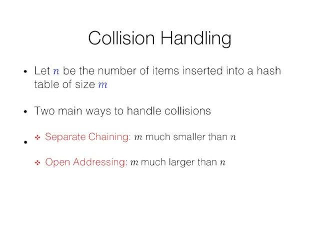 Collision Handling