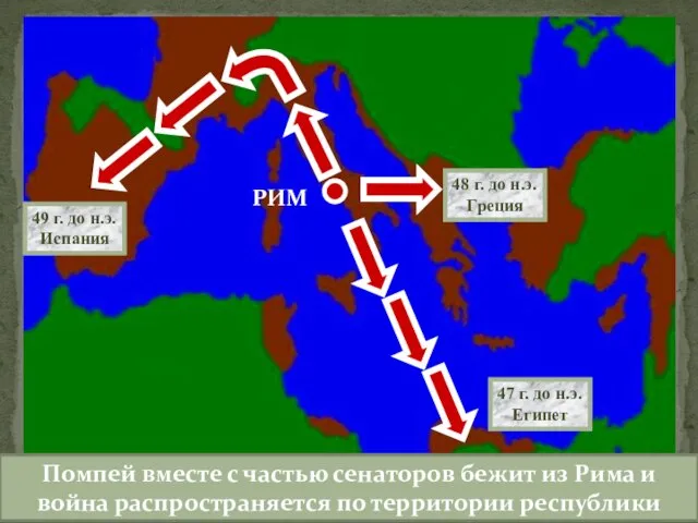 РИМ 49 г. до н.э. Испания 48 г. до н.э. Греция