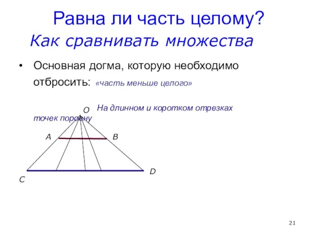 Равна ли часть целому? Основная догма, которую необходимо отбросить: «часть меньше