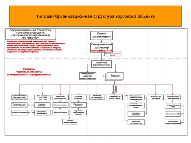 Типовая Организационная структура торгового объекта