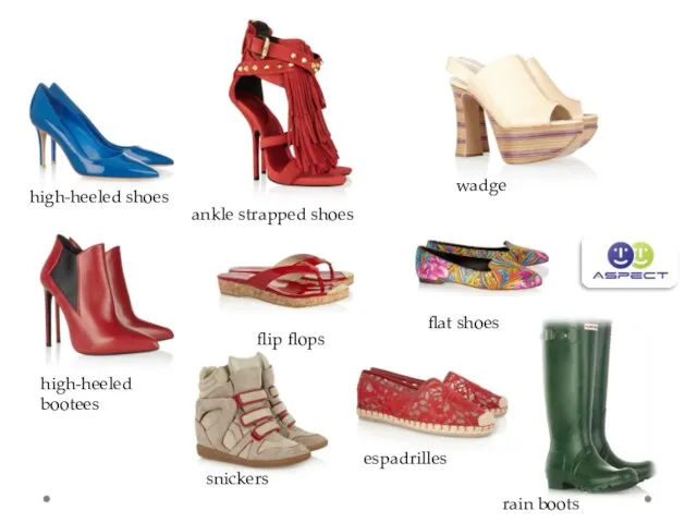 high-heeled shoes ankle strapped shoes wadge high-heeled bootees flat shoes flip flops rain boots snickers espadrilles