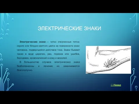 ЭЛЕКТРИЧЕСКИЕ ЗНАКИ Электрические знаки — четко очерченные пятна серого или бледно-желтого