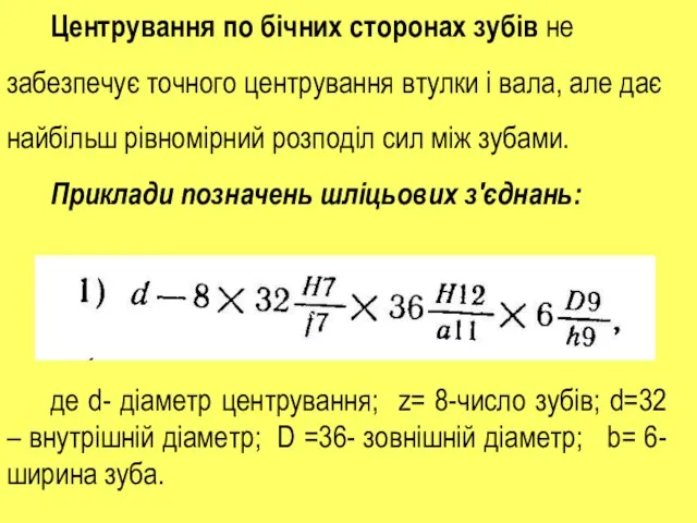 Центрування по бічних сторонах зубів не забезпечує точного центрування втулки і