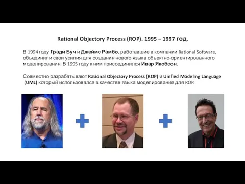 Rational Objectory Process (ROP). 1995 – 1997 год. В 1994 году