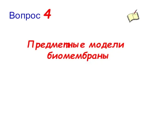 Вопрос 4 Предметные модели биомембраны