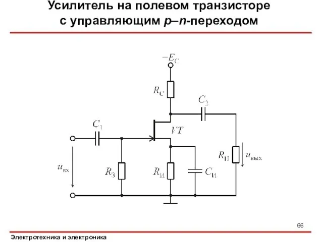 Усилитель на полевом транзисторе с управляющим p–n-переходом Электротехника и электроника