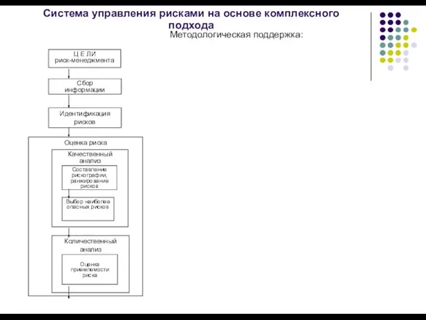 Система управления рисками на основе комплексного подхода Методологическая поддержка: