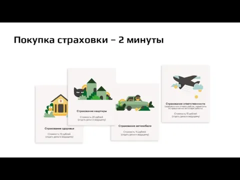 Покупка страховки – 2 минуты