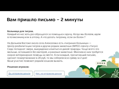 Вам пришло письмо – 2 минуты Больница для тигров. Каждый из