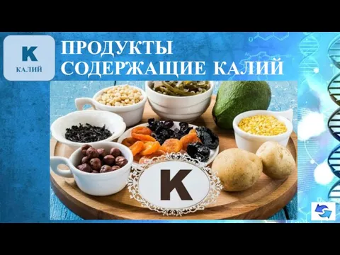 ПРОДУКТЫ СОДЕРЖАЩИЕ КАЛИЙ K КАЛИЙ