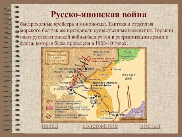 Русcко-японская война назад содержание вперед быстроходные крейсера и миноносцы. Тактика и