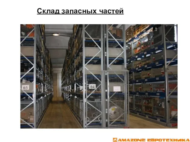 Основные показатели 2009 года Склад запасных частей